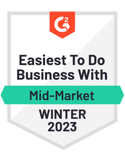 G2 Winter 2023 IAM Easiest to do Business With award