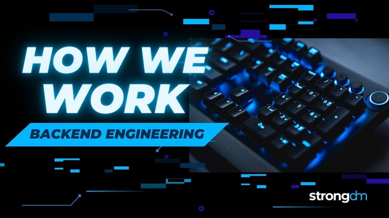 backend engineering with keyboard