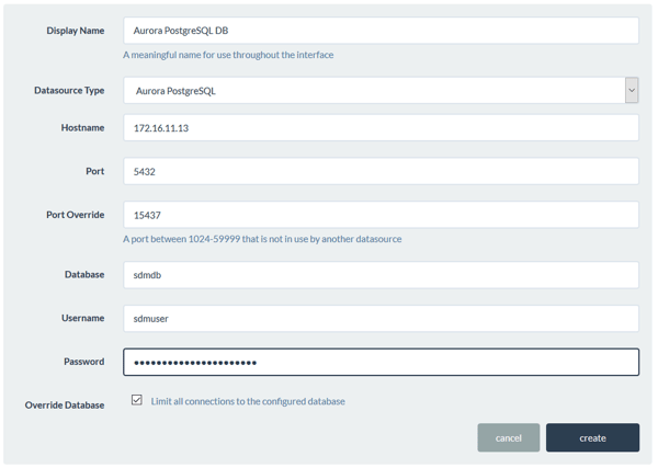 Aurora PostgreSQL VersionOne