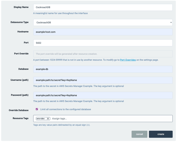 Sumo Logic CockroachDB