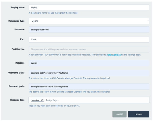 Scalyr MySQL