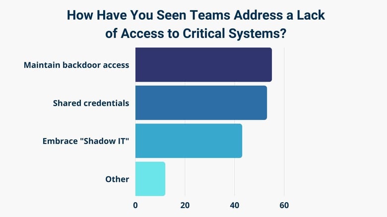 How Have You Seen Teams Address a Lack of Access to Critical Systems?