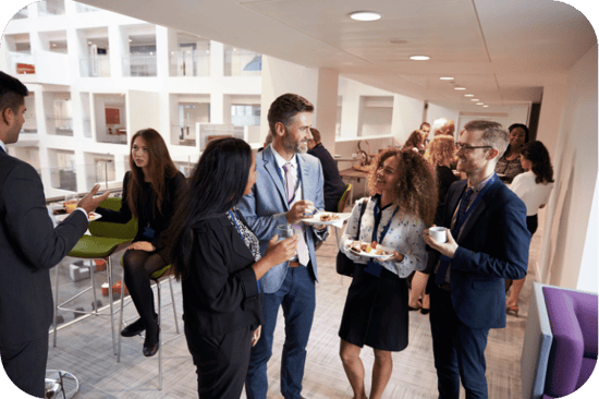 people-snacking-talking-conference