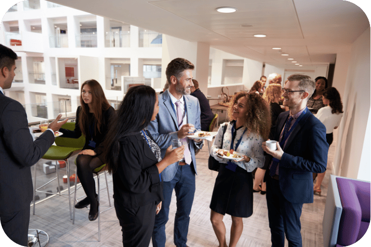 people-snacking-talking-conference