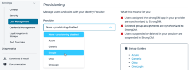 Google Provisioning