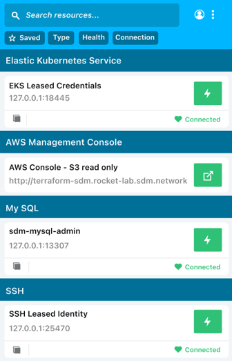 StrongDM local client infrastructure access list