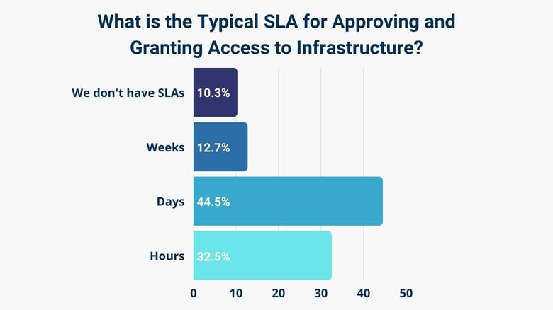 What is the Typical SLA for Approving and Granting Access to Infrastructure?
