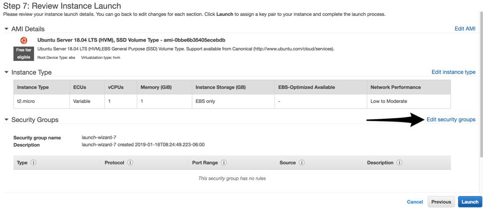 Edit security groups for your AWS jump server