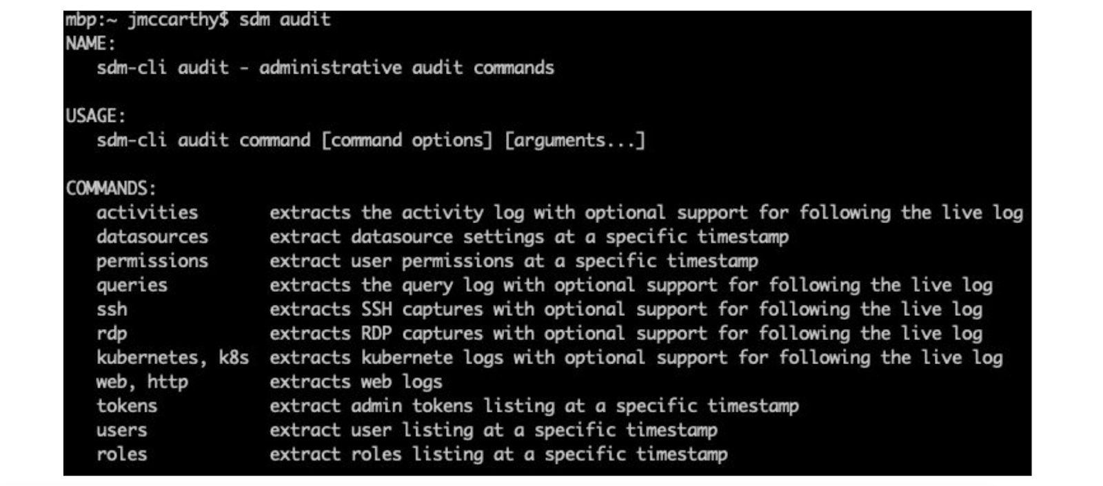 sdm audit primary SOC 2 compliance tool