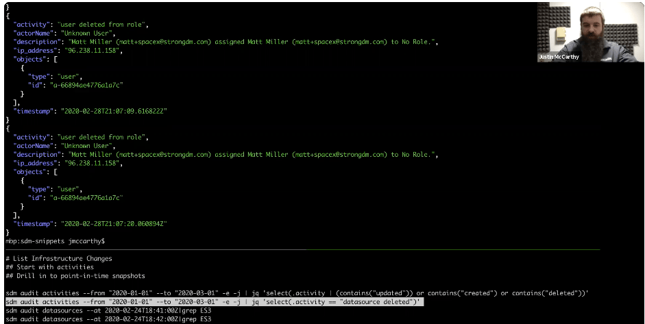 Drilling for the deleted data with additional search queries