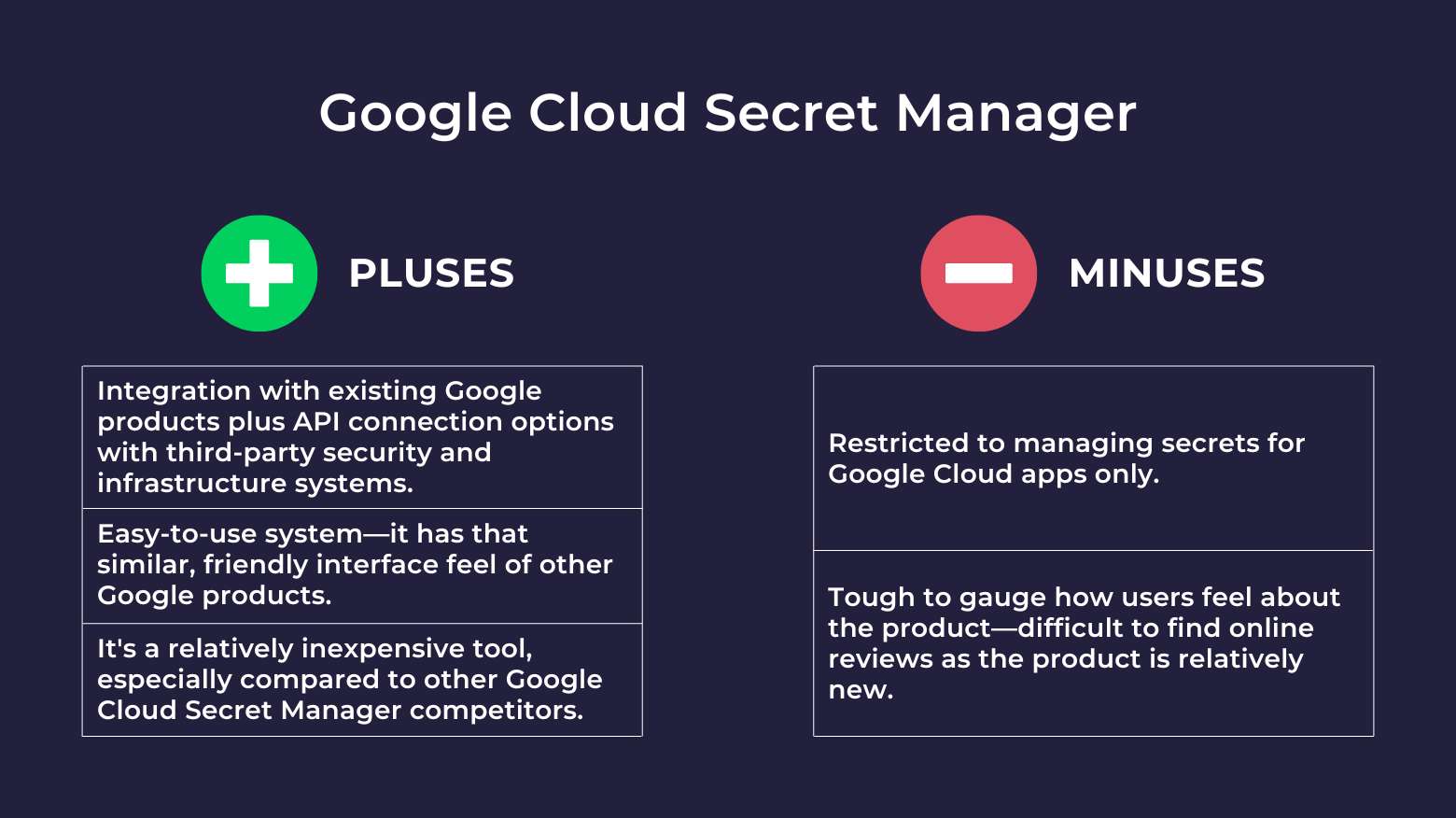 Alternatives to Google Cloud Secret Manager