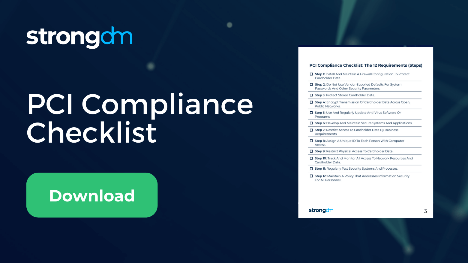 PCI Compliance Checklist PDF StrongDM