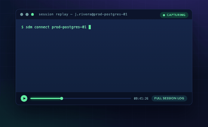 Session and command capture